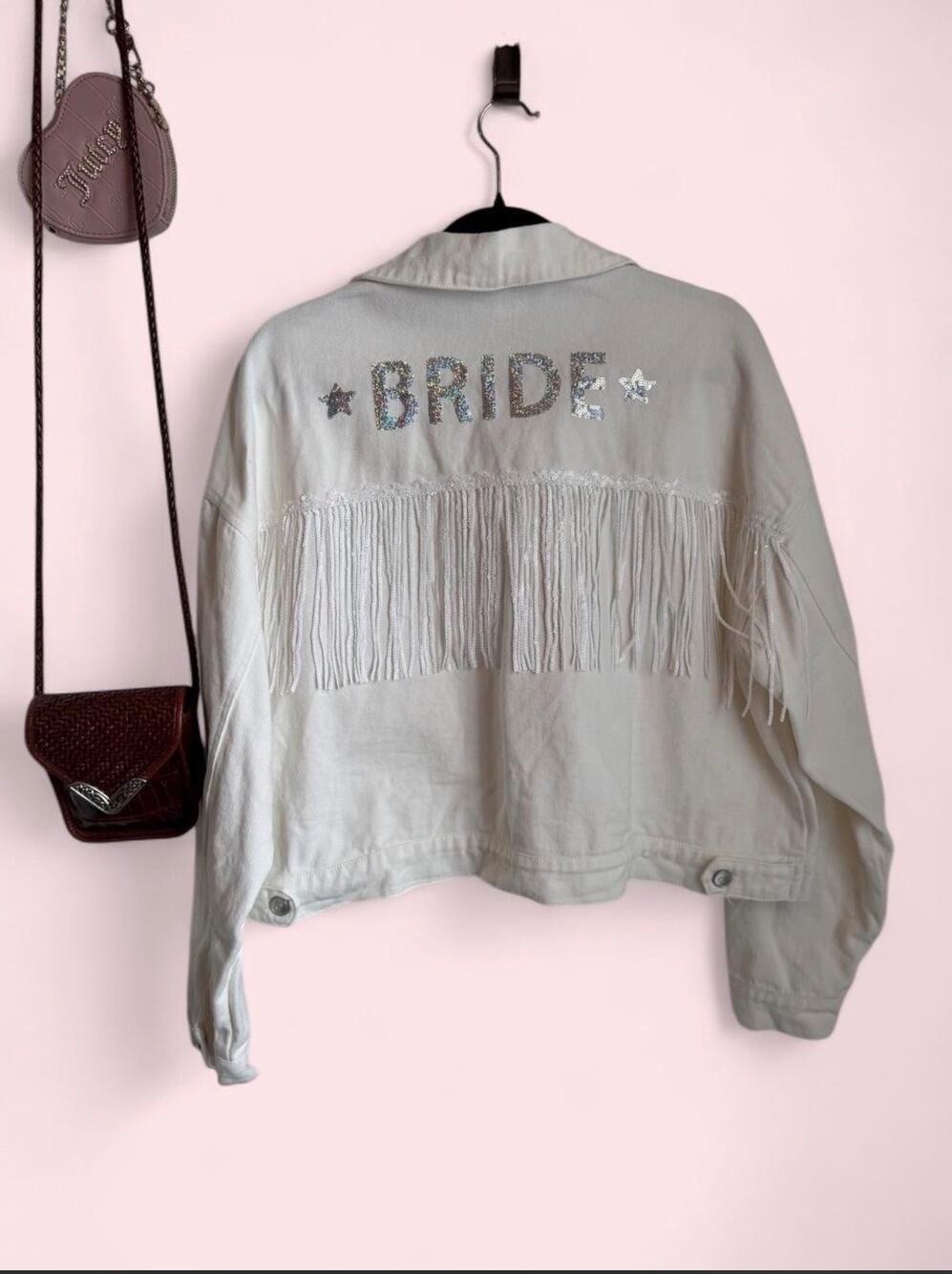 Peach Love Western Bride Jacket with sequins NWT